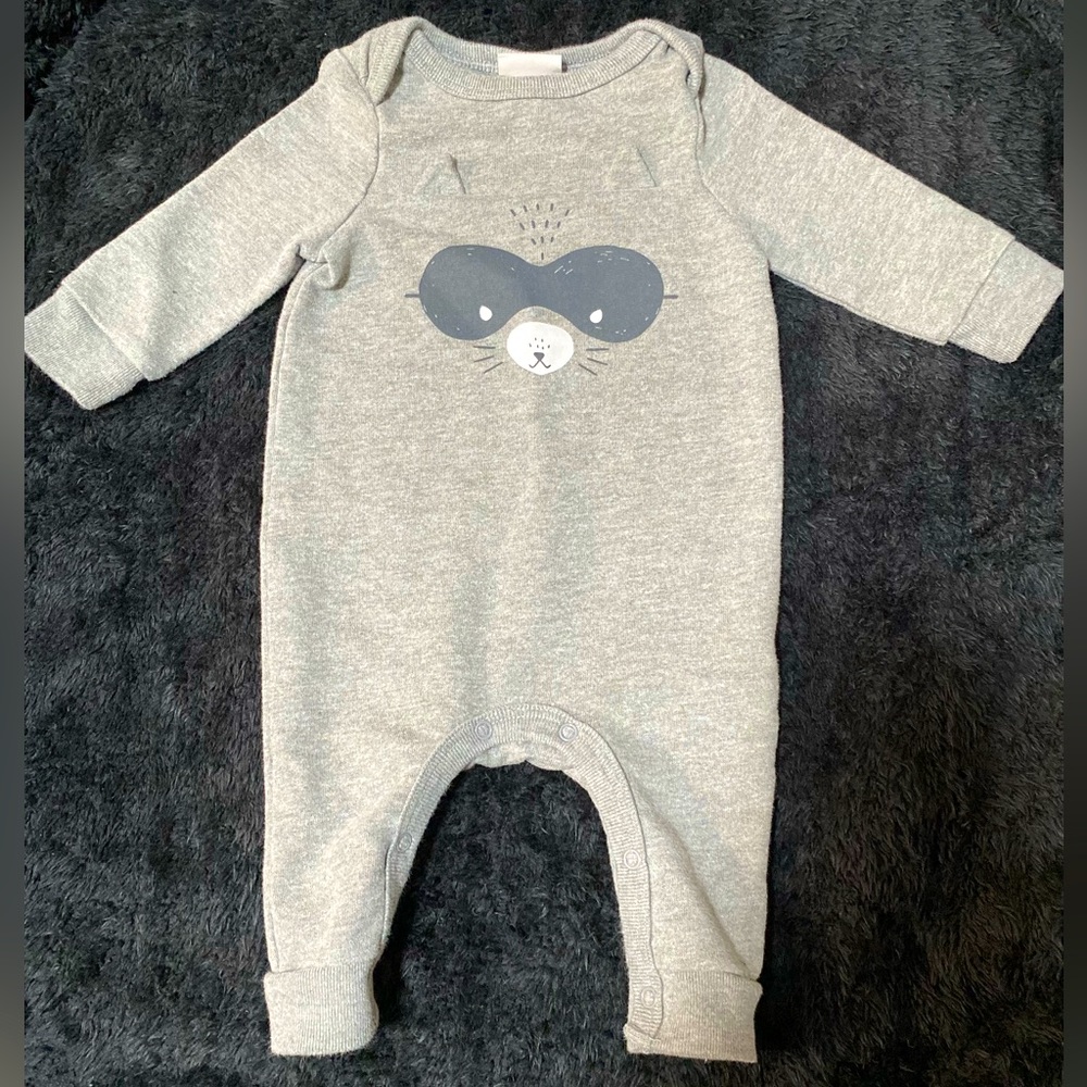Cat and Jack raccoon baby one piece